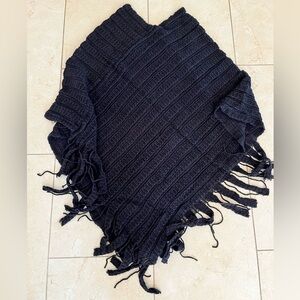 NWT Novawo Whisper of Nature Poncho/Sweater Black OSFA
